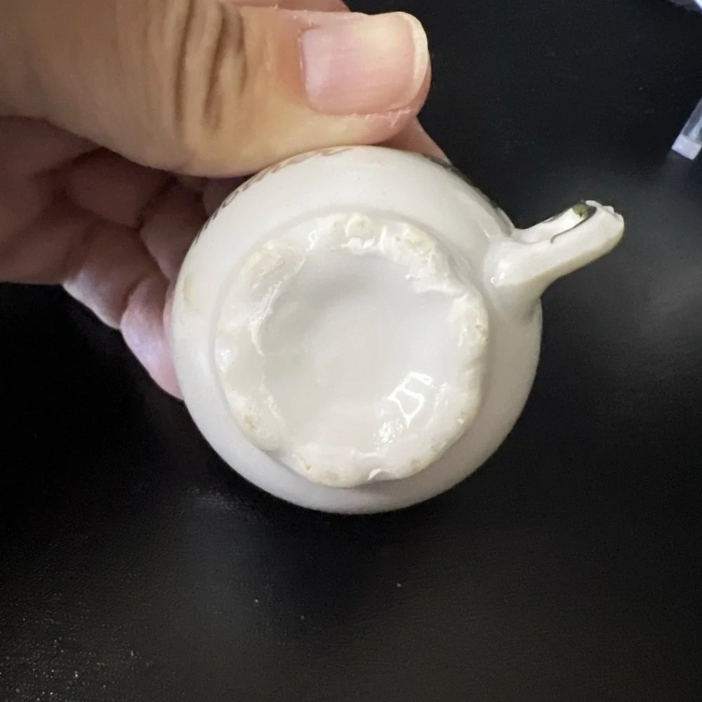 Vintage Brinn's Miniature Gold‎ Rim Tea Cup and Saucer Set, Mother JAPAN